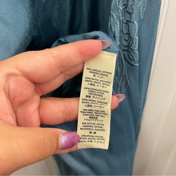 Free People Moonchild Embroidered Halter Maxi Dress Sz 12 - Picture 13 of 15